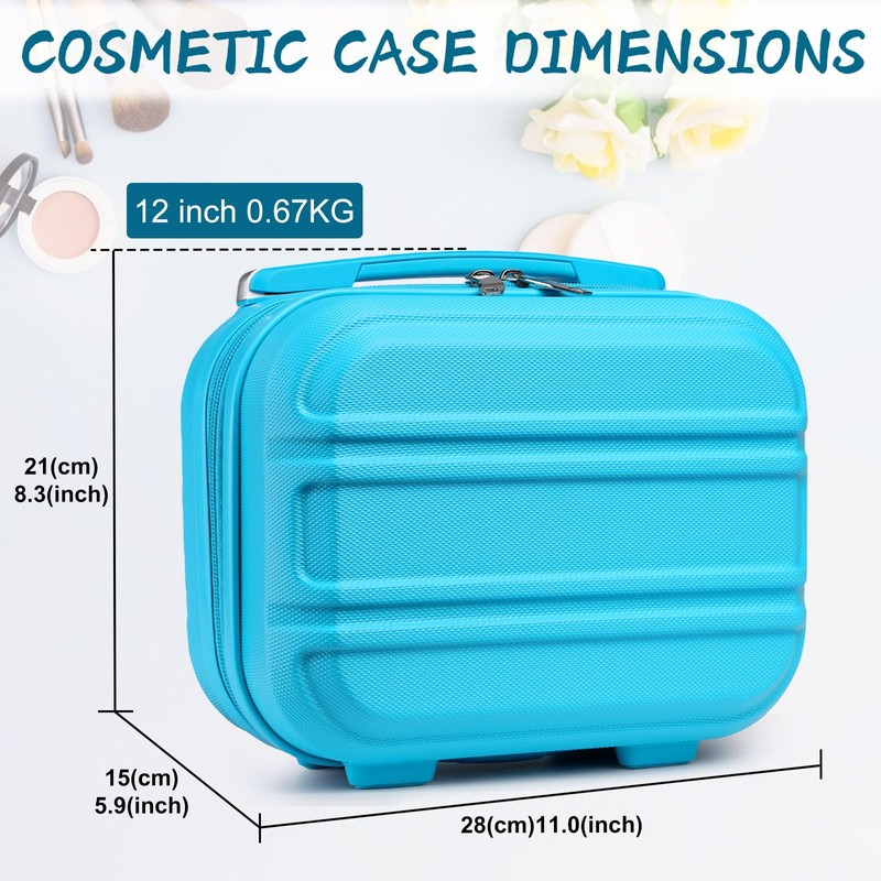 Kono Vanity Case ABS Hard Shell Makeup Case Box Organiser
