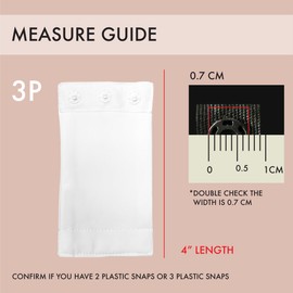 Close Friend Premium Bodysuit Extender - Women's - Add length comfort to bodysuit - Shapewear body suit extender (3P, WHITE, 4" LENGTH)
