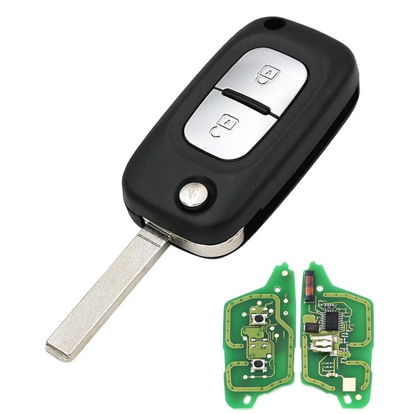 AULESSE 2 Buttons 433 MHz Folding Car Key Shell Remote