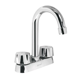 Foset Basic M-060, Mezcladora para lavabo, manerales hexagonal, cuello bar, Basic