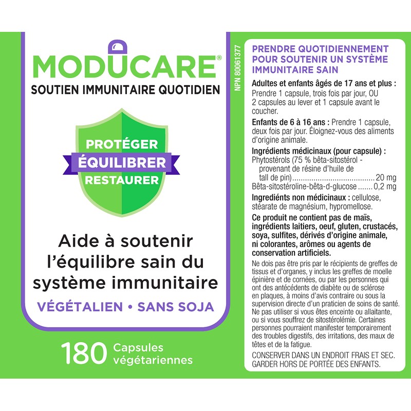 Moducare Daily Immune Support 180 Vegetable Capsules 180 count