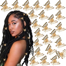 30 Pcs Hair Clips Gold Butterfly Mini Hair Claw Hollow Butterfly Small Metals Strong Hold Clips for Women Fashion Hair Accessories Styling