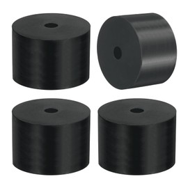 uxcell 4 Pcs Multi Purpose Rubber Spacer, 0.5" OD x 2.8" ID x 1.6" Thickness Anti-Vibration Isolation Rubber Bushings Grommets Spacers Washers for Home Cars Boat Accessories (Black)
