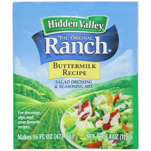 Hidden Valley - Original Ranch - Buttermilk Recipe - Salad Dressing & Seasoning Mix - Makes 16 FL OZ (473 mL) - Net Wt. 0.4 OZ (11 g) - Pack of 5 Packets