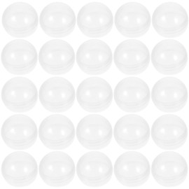 COHEALI Empty Round Clear Capsules 28MM Fillable Easter Eggs Lotto Game Raffle Ball Toy for Gumball Machine Easter Party Favor 100pcs