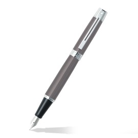 Sheaffer 300, Metallic Grey, Chrome Plate Trim, Fountain Pen: Medium Nib (E0932953)