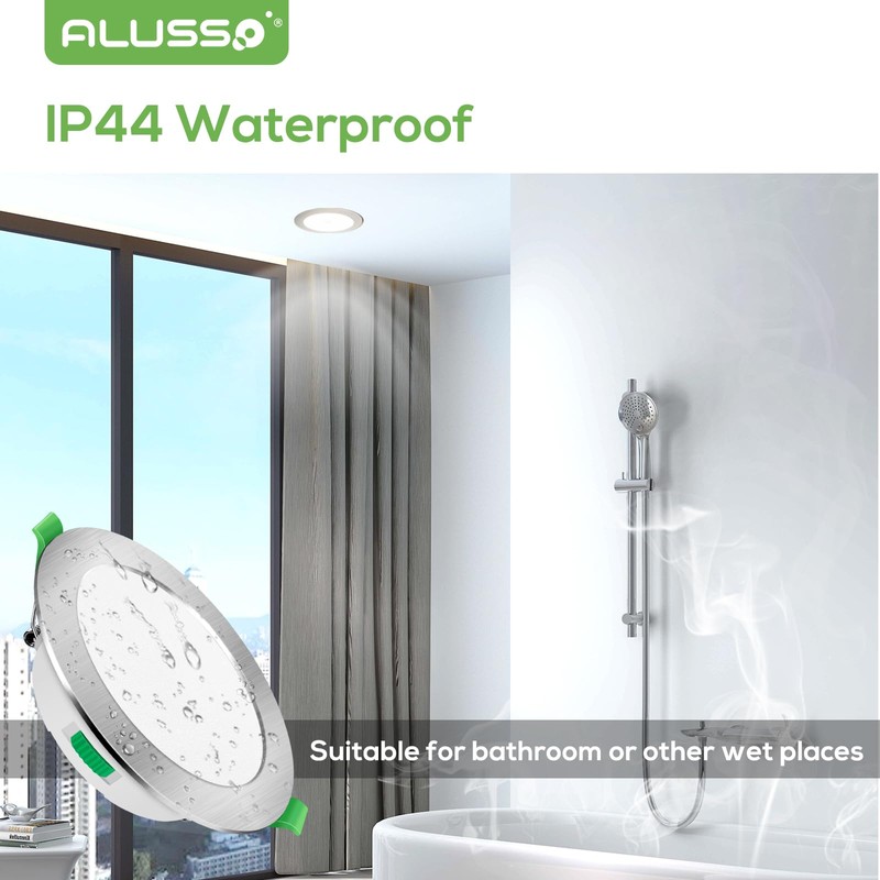 ALUSSO LED Recessed Ceiling Spotlights Dimmable, 5W Downlights Ultra Slim