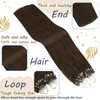 Ugeat Real Hair Extensions, Bonded Micro Ring Cold Fusion Extensions,