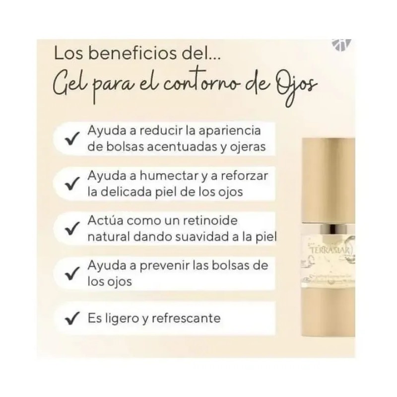 Gel Contorno Ojos Antiarrugas Terramar Hidratante Hipoalergénico 20ml
