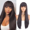 Xtrend 26 Inches Long Dark Brown Straight with Fringe for