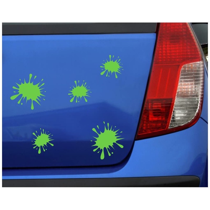 Samunshi® Paint Splashes Sticker Set of 5 2 x 8