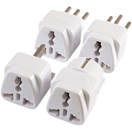 European Travel Adapter Plug Set – Pack of 4 Universal USA to Europe Outlet Adapters for All of Europe (Type C, E, F, G J, L) - Works in France, UK, Switzerland, Spain, Italy, Germany & More
