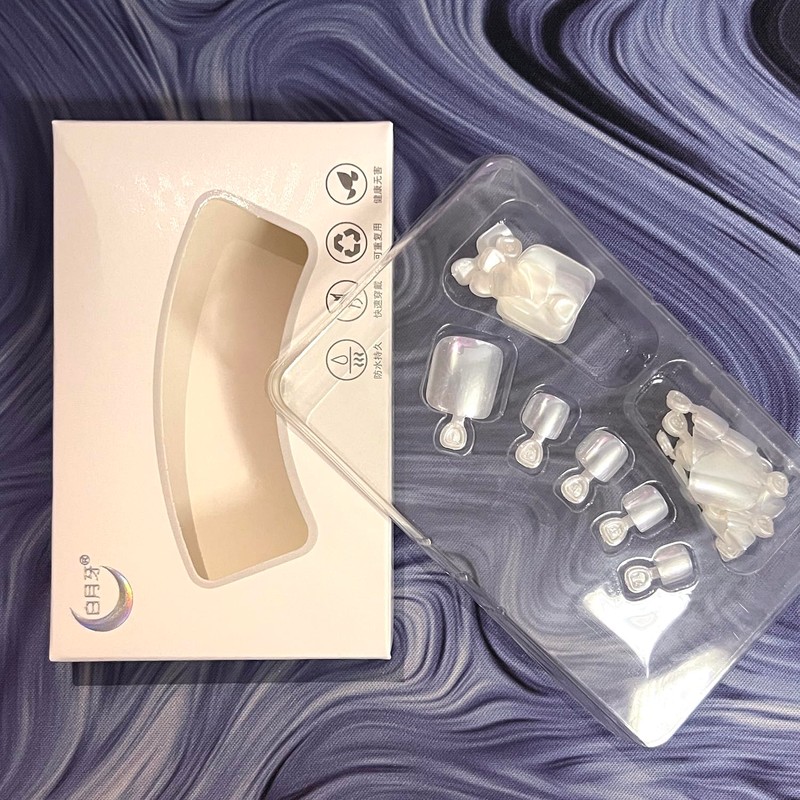 24 Pcs Press On Toenails Square Fake Toenails Full Cover