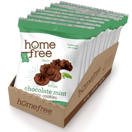 Homefree Treats You Can Trust Gluten Free Mini Cookies, Single Serve, Chocolate Mint, 0.95 Ounce (Pack of 10)