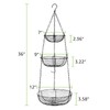 HULISEN 3 Tier Hanging Fruit Basket with Banana Hook, 36-Inch