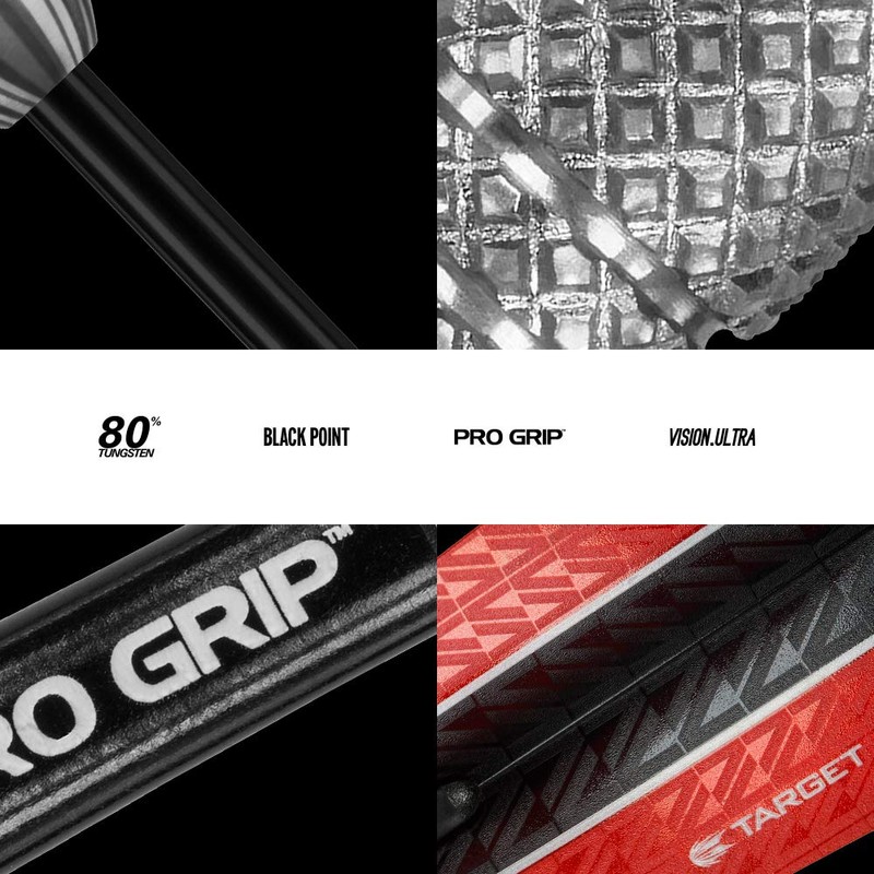 Target Darts Steel Tip, Red, 24 g