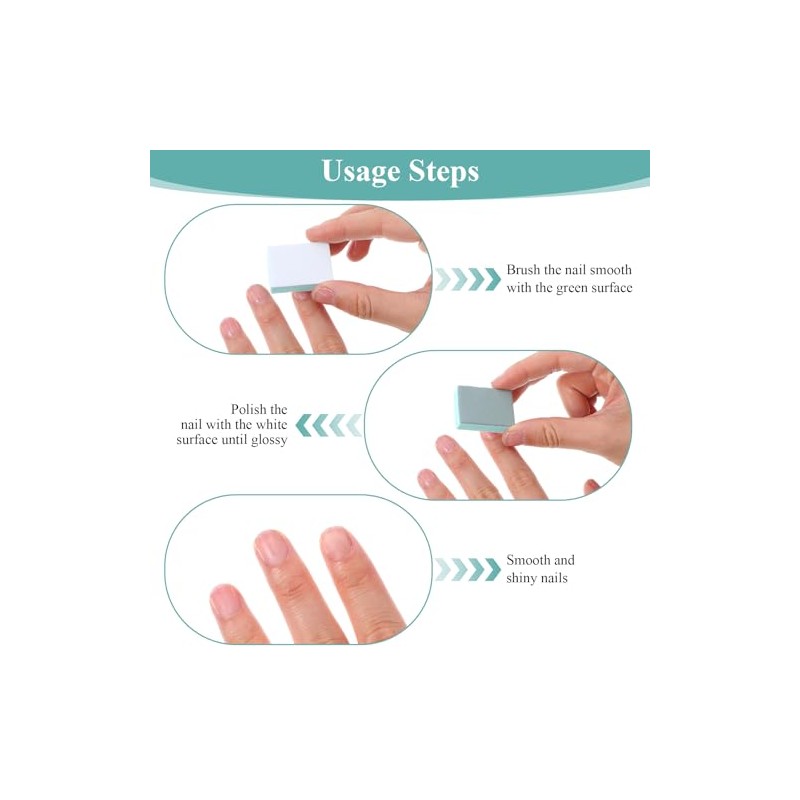 50Pcs Nail Buffer Block and Shine Kit, Mini Nail Buffer