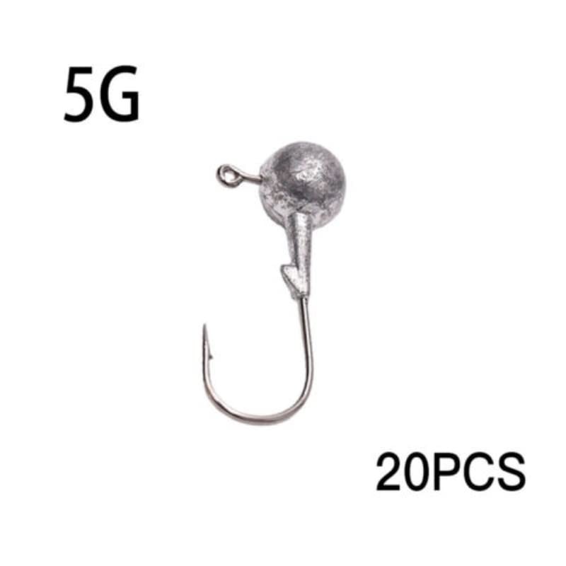 AIMALL 20PCS Jig Heads High Chemically Sharpened Hooks, Fishing Tackle