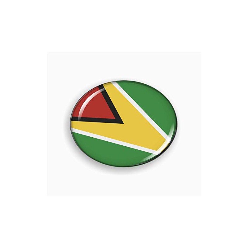 Flag of Guyana | 3D Domed CAR Emblem Badge Sticker