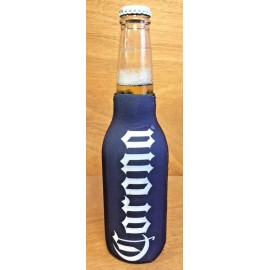 Corona Extra Beer Blue Zip Up Bottle Koozie Coozie - New & Free Ship - ONE (1)