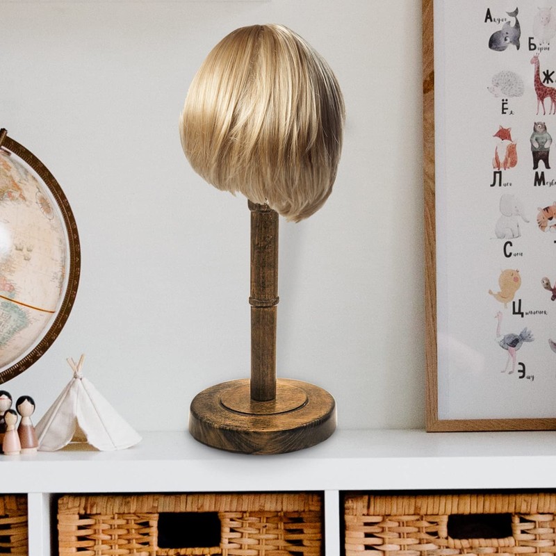 HAIBEIR Freestanding Hat Stand, Tabletop Hat Rack, Wood Display Stand