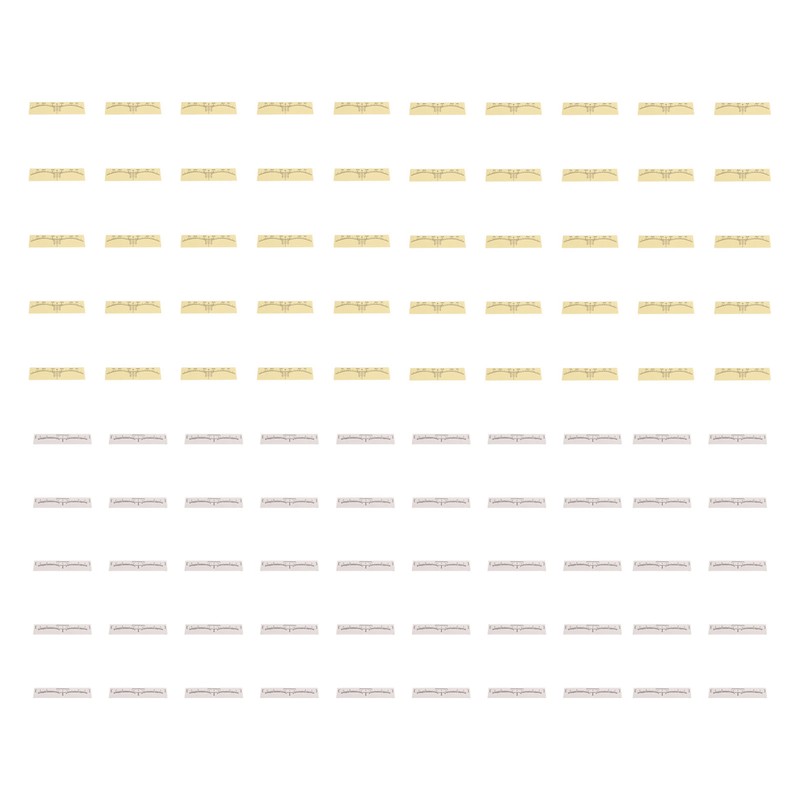 100pcs Adhesive Eyebrow Ruler Disposable Eyebrow Ruler Stencils Eyebrow Guide