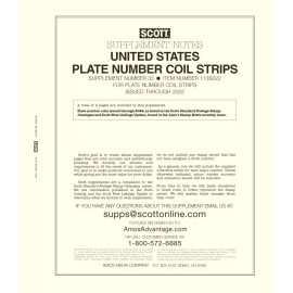 SCOTT U.S. PLATE NUMBER COILS - SIMPLIFIED ALBUM SUPPLEMENT, NO. 34 2023
