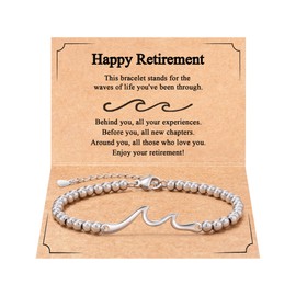 Tarsus Best Retirement Gift for Woman 2026, Friend Coworker Teacher Nurse Retired Farewell Cool Happy Retirement Bracelet for Women Gift Ideas