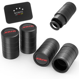 WOSITE 4Pcs/Box Metal Tire Valve Stem Caps with O Rubber Ring & Plastic Liner, Corrosion Corrosion Resistant Leak-Proof for Honda, Toyota, Nissan, Lexus, Acura, Infiniti Mazda & More JDM Accessories