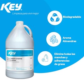 Jabón En Crema Almendras Para Manos Y Cuerpo Key 4 Lt