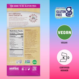MIGHTYLICIOUS Handcrafted Vegan Double Dutch Chocolate Chip Cookies – Gluten-Free, Kosher, Preservative-Free – Snack Option for a Guilt-Free Treat - 6.5 Oz (3 Pack)