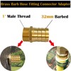 2Pcs Brass Barb Hose Fitting Connectors, Brass Pipe Fitting Adapter