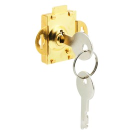 Prime-Line MP4048 Mail Box Lock, 1/4 Inch Throw, Steel, Brass Plated, Pack of 1