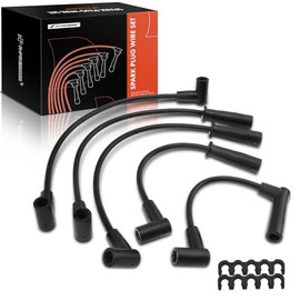 A-Premium Juego de 5 cables de bujía de encendido compatible con Dodge Dakota 1996-2002 y Jeep Wrangler 1991-2002, Cherokee 1991-2000, Comanche 1991-1