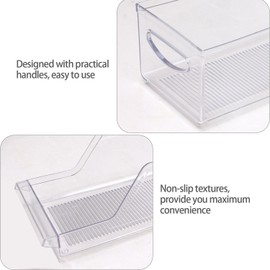 Dependable Beverage Can Organizer, Soda Can Holder, Refrigerator and Freezer Storage Organizer Bin for Kitchen Pantry Container, Dispenser Rack Clear