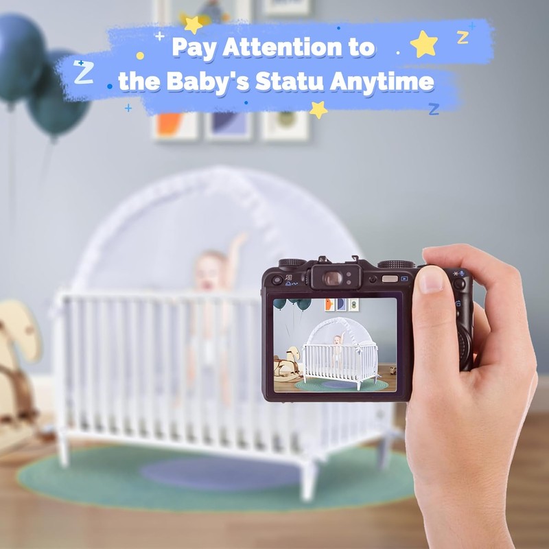 Baby Crib Tent Safety Net to Keep Baby in, Pop