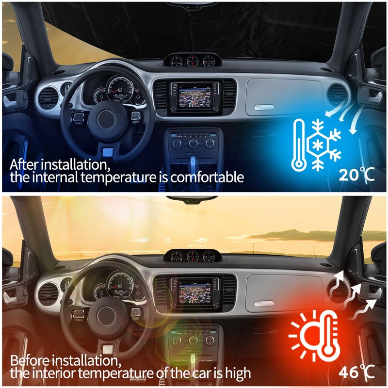 luolety Front Windscreen Wrap Cover for Ford Transit Custom 2012-2022,