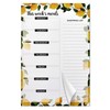 Magnetic Lemon Theme Weekly Meal Planner NotePad for Fridge Shopping