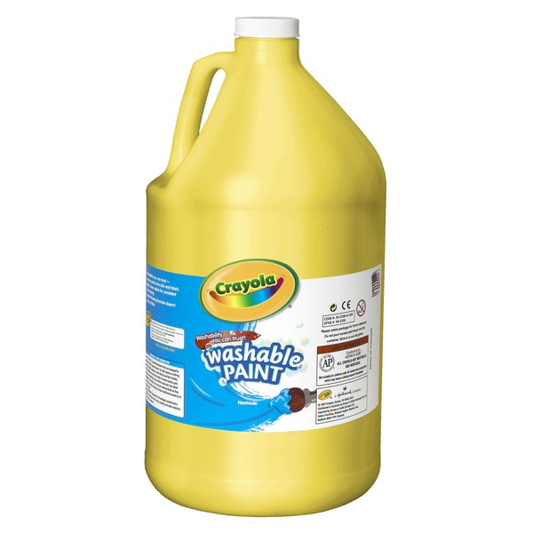Crayola Washable Paint For Kids - Yellow (1 Gallon), Kids Arts And Crafts Supplies, Non Toxic, Bulk