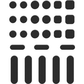 JiSiTeCai Webcam Cover for Data Protection, Universal Protective Housing, No Residue, Security Screen with Dots, Squares and Stripes (Black26)