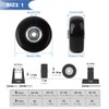 50mm Set of 4 Luggage Suitcase Replacement Wheels for Trolley