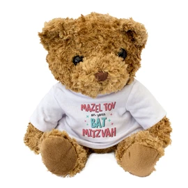 Big Red Egg MAZEL TOV ON YOUR BAT MITZVAH - Teddy Bear - Cute Soft Cuddly Adorable - Gift Present