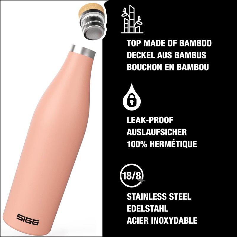 SIGG Meridian Water Bottle (0.5 L/0.7 L), Leak-Proof Stainless Steel