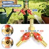 Bwintech 2 Pcs 8mm 3 Way Brass Hose Barb Ball