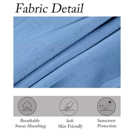 Fxzpiodi Mens Linen Suit Classic Regular Fit 2 Piece Linen Suits for Men Blue Suit Men Wedding Casual Travel Two Button Blazer & Drawstring Pants Set Size L