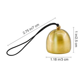 Mini Bell Set of 8 Brass Christmas Tree Decoration Feng Shui Luck Call Bell Christmas Home Shop Window Door Garden Handmade Ornament Good Sound Vintage Bell