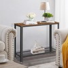 Zanzio Console Table, Narrow Entryway Table, 2-Tier Industrial Entrance Tables