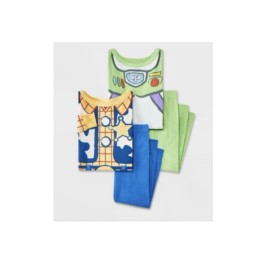 Toy Story Toddler Boy 4T 4pc Snug Fit Toy Story Cotton Pajama Set Buzz & Woody NWT