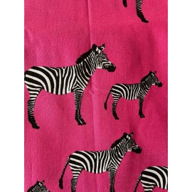 Timeless Treasures pink zebra zebras 100% cotton crafts quilting apparel 1/2 yard