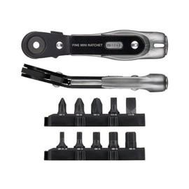 Vessel TD-25B Ultra Thin Fine Mini Ratchet Screwdriver Vent Type with 10 Bits
